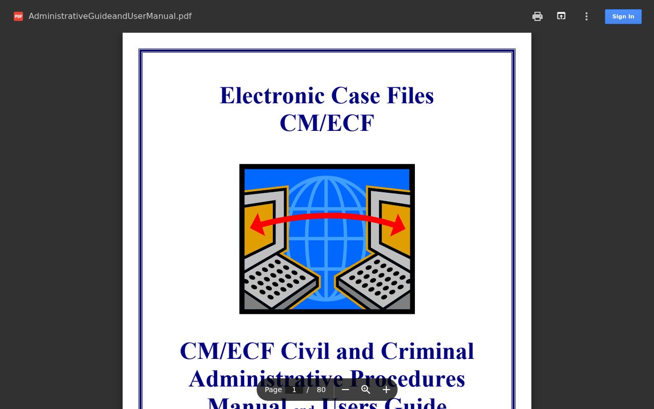 Miller County court records comparison source showing federal CM ECF guide