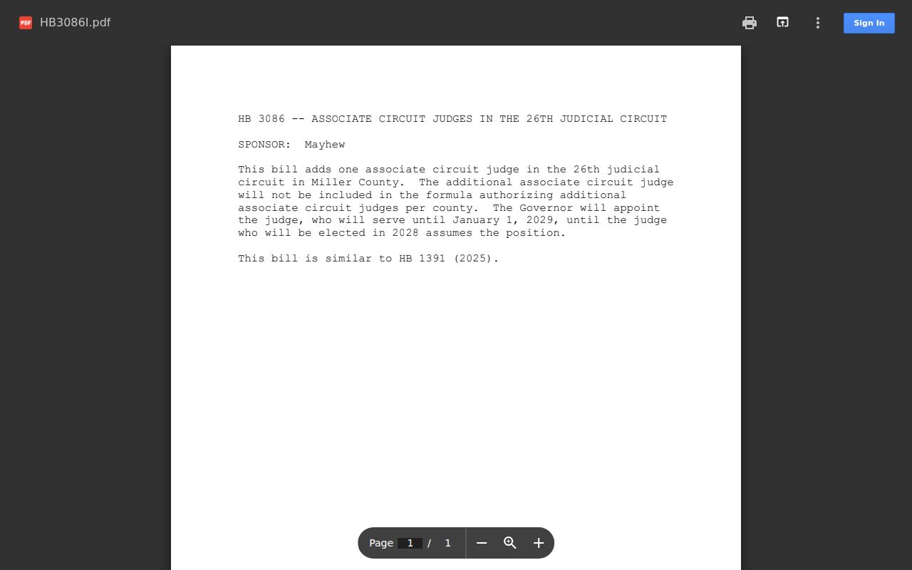Miller County court docket legislative proposal source