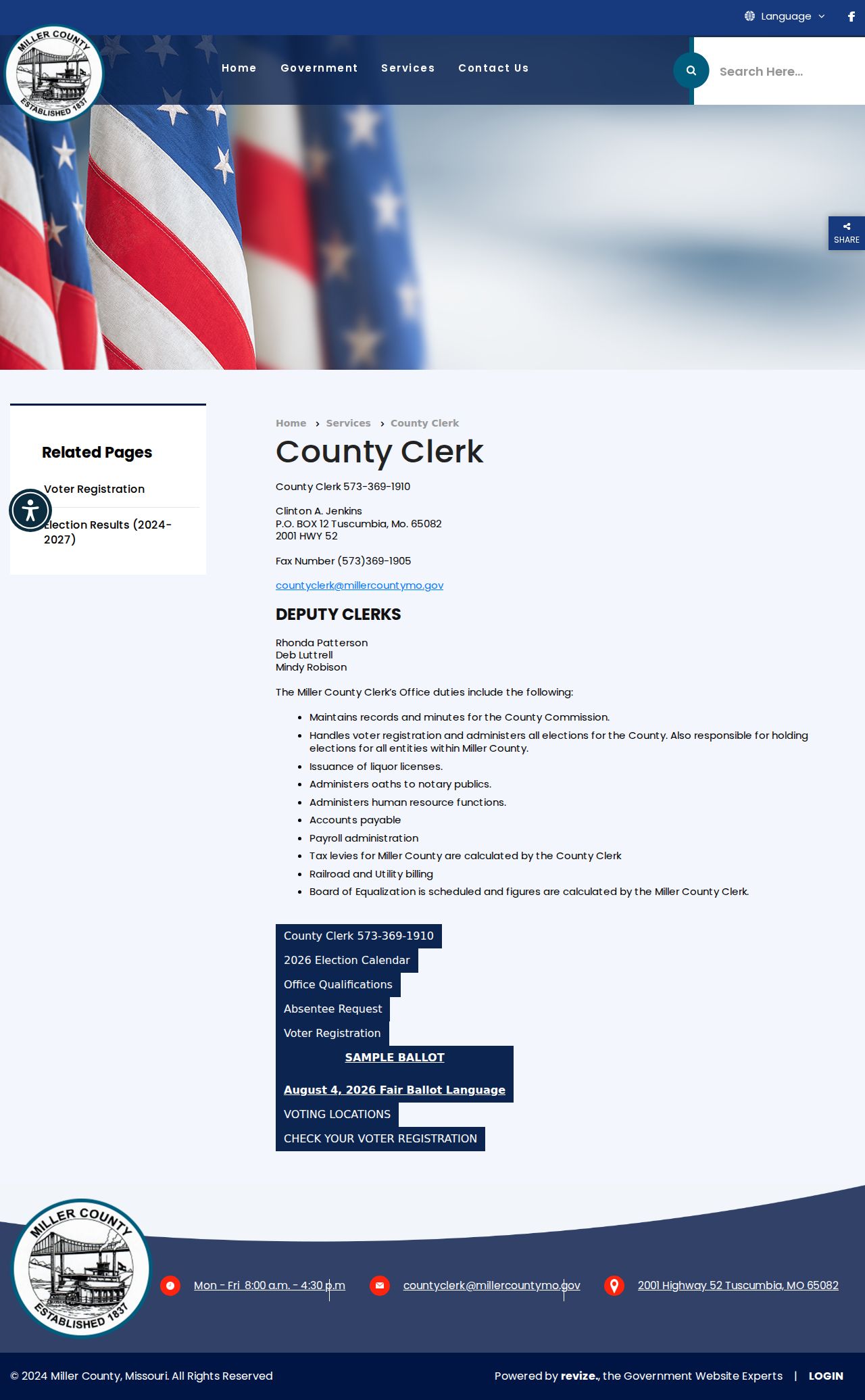 Miller County court docket County Clerk distinction source