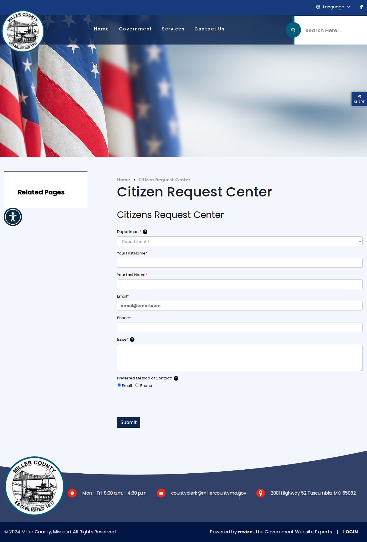 Miller County traffic court records research source for official request and contact channels